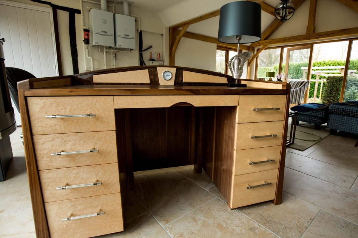 Front View Bespoke Desk, Waterhall Joinery Ltd, Hertfordshire