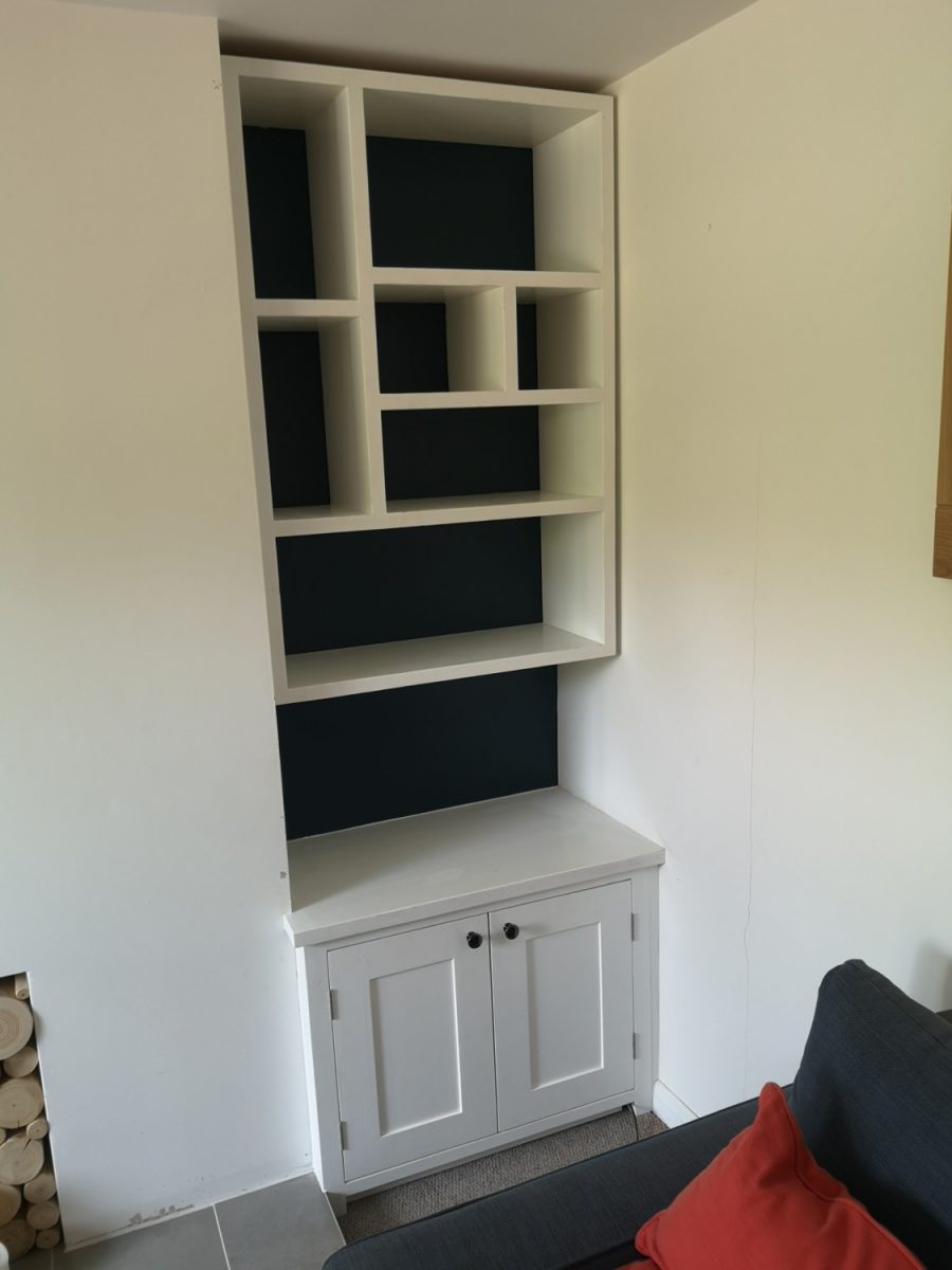 Fitted shelving and alcove unit, Waterhall Joinery Ltd