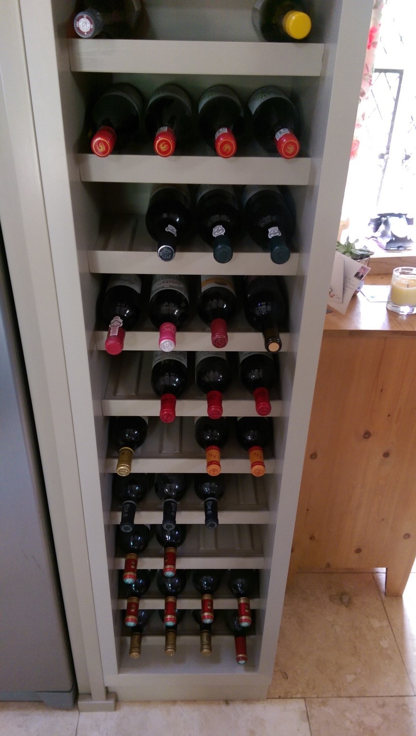 Wine rack bespoke joinery