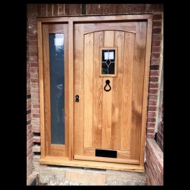 Oak door and side pane, Waterhall Joinery Ltd
