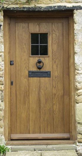 Solid Oak random width panel cottage door